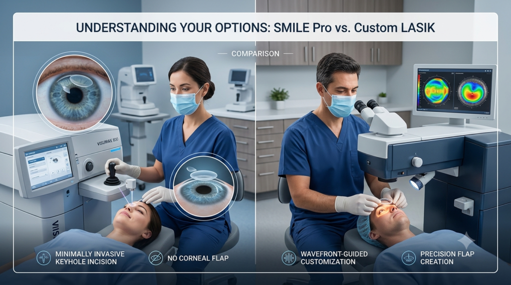 SMILE Pro vs. Custom LASIK